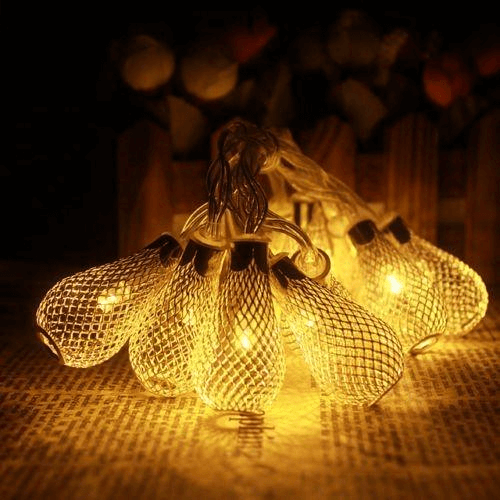 Decorative Metallic Net LED String Fairy Light 10 LED Bulbs