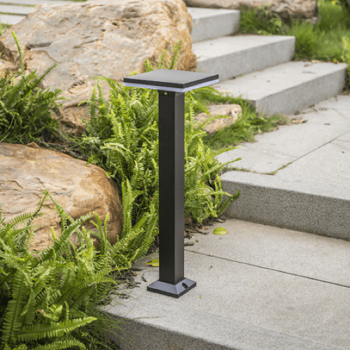 Square bollard deals lights