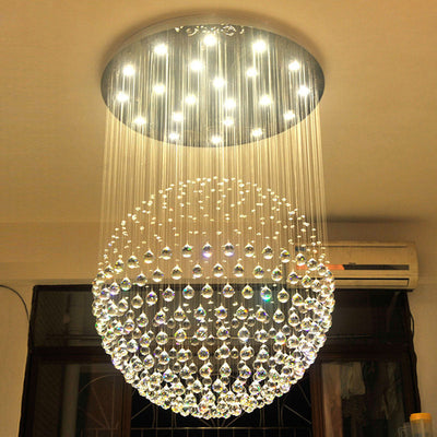 Budget Crystal Chandelier for Low Ceiling Height