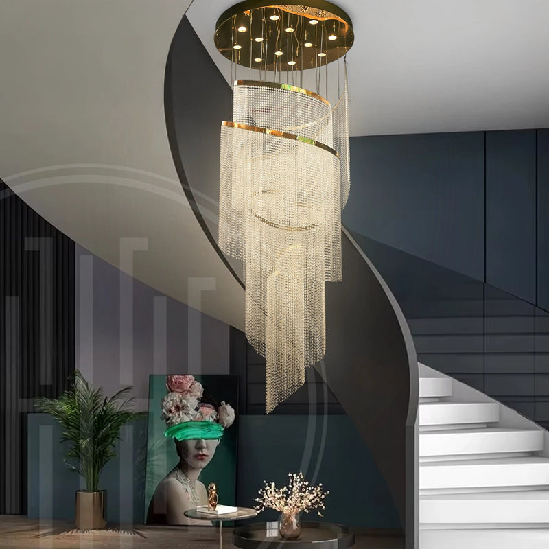 Luxuriosa Long Crystal Chandelier