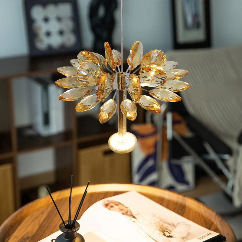 Sunburst Crystal Pendant Light