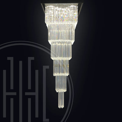 Deliciae Square Long Crystal Chandelier