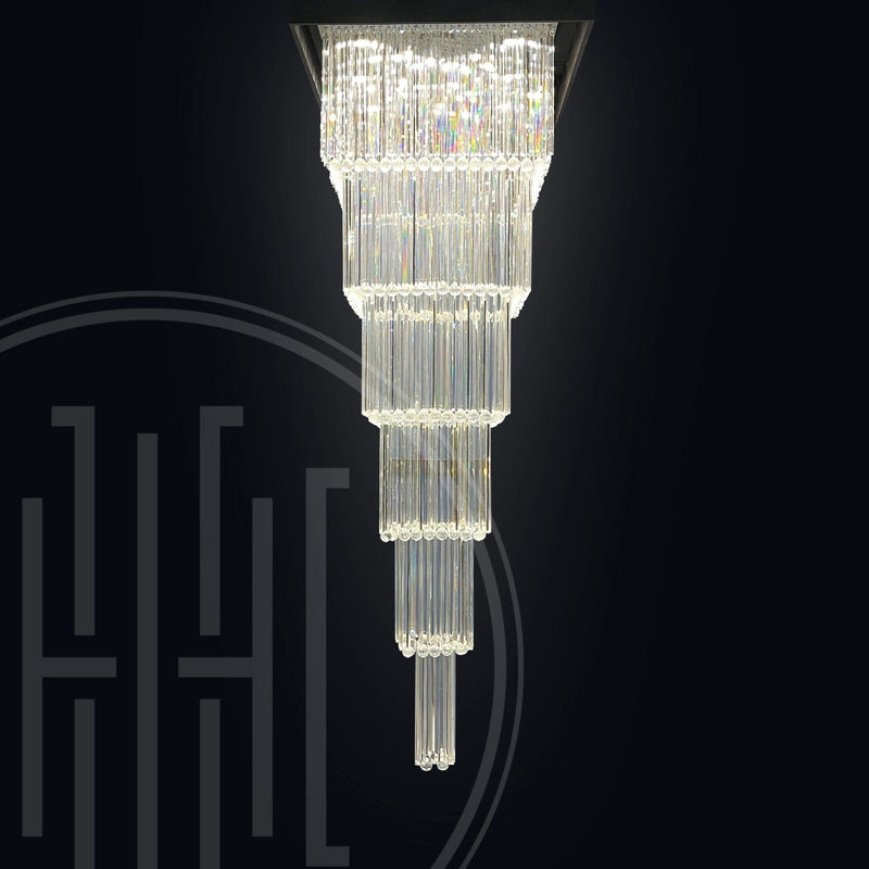 Deliciae Square Long Crystal Chandelier