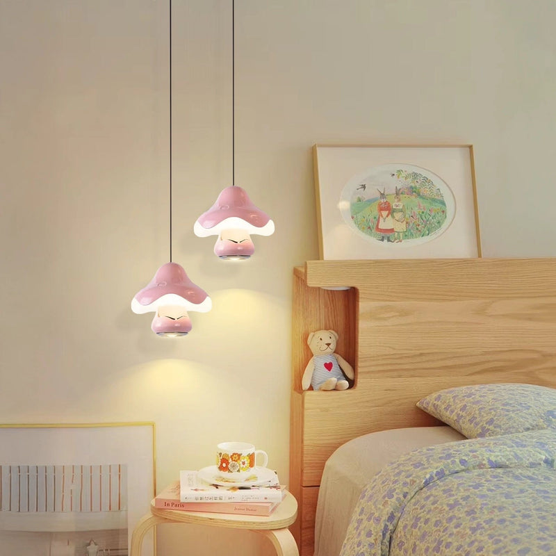 Mushroom Glow Pendant Light