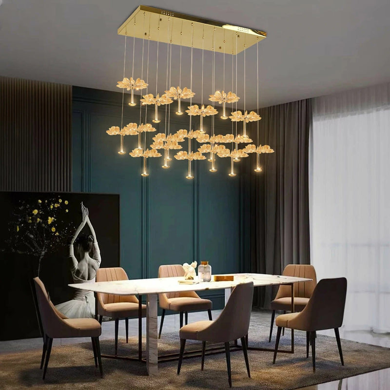 Sunburst Crystal Dinning Chandelier