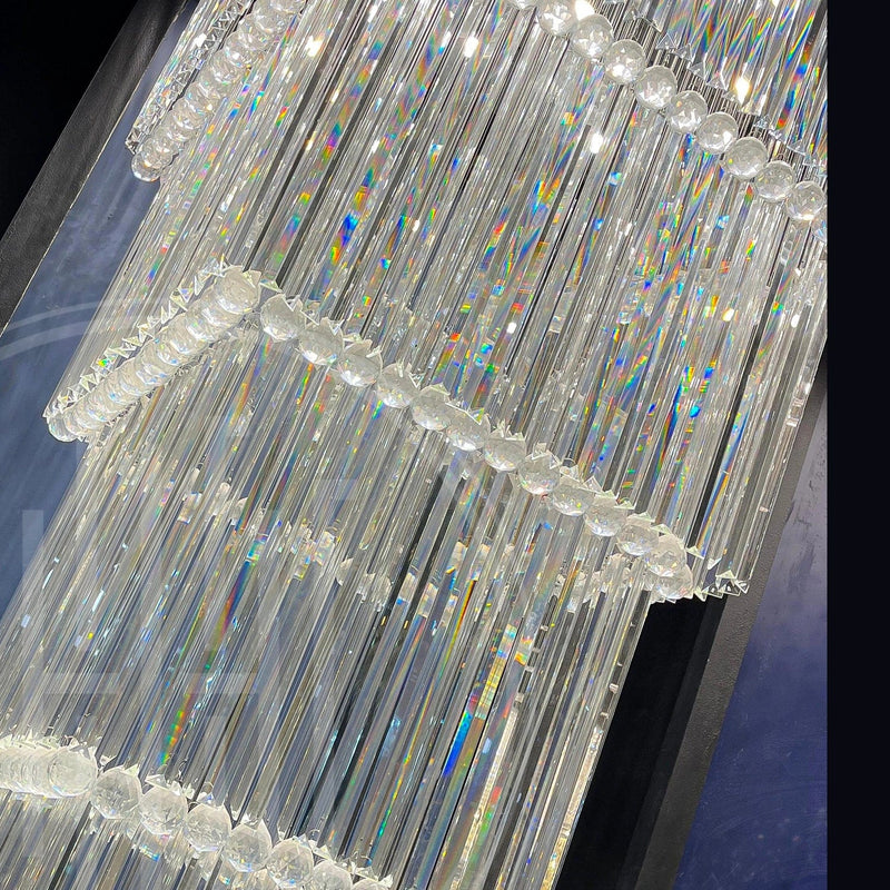 Deliciae Square Long Crystal Chandelier