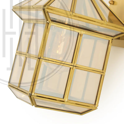 Classy Square Copper Cage Wall Lamp