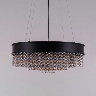 Crystal Coil Round Chandelier