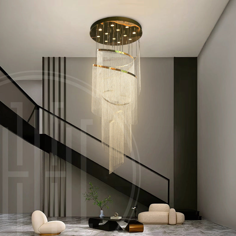 Luxuriosa Long Crystal Chandelier