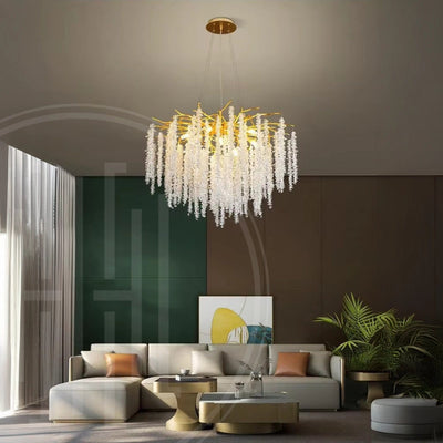 Golden Ivy Round Chandelier