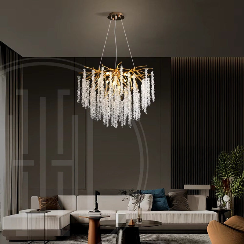 Golden Ivy Round Chandelier