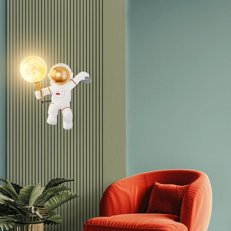 Space Explorer Astronaut Wall Light