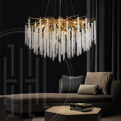 Golden Ivy Round Chandelier