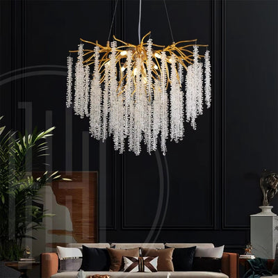 Golden Ivy Round Chandelier