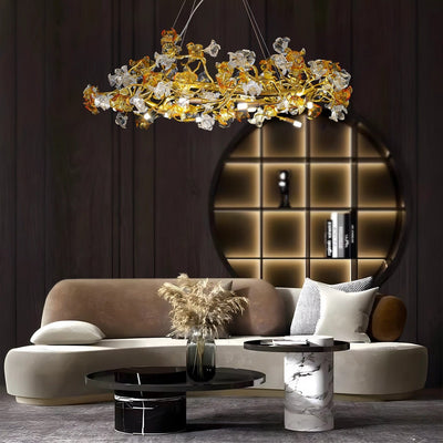 Floral Halo Radiance Chandelier