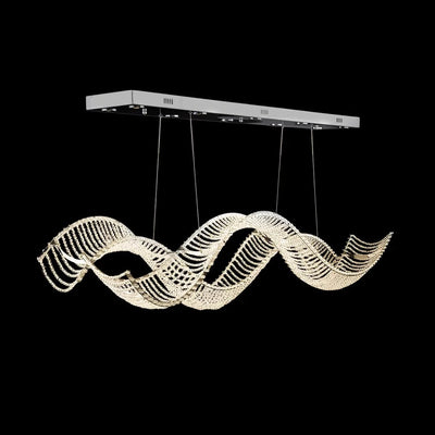 Crescendo Wave Crystal Dining Chandelier