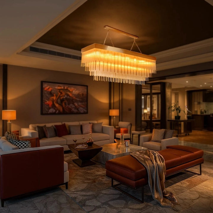 Asgard King Rectangular Chandelier – Luxury Crystal Lighting