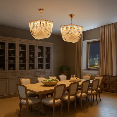 Velora Glass Wave Chandelier