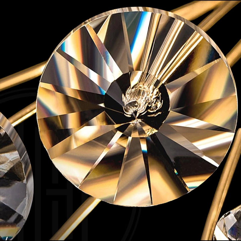 Golden Radiance Burst Dining Chandelier