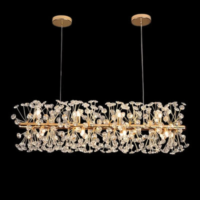 Golden Radiance Burst Dining Chandelier