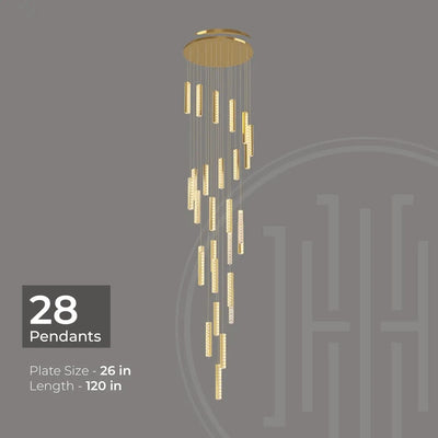 Helix Luxe Duplex Chandelier