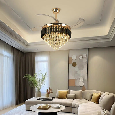 Black Mamba Chandelier Ceiling Fan with Remote Control