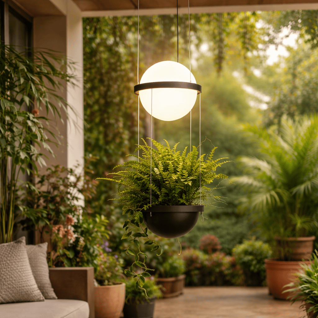 Orb Flora Planter Hanging Light | Modern Globe Pendant with
