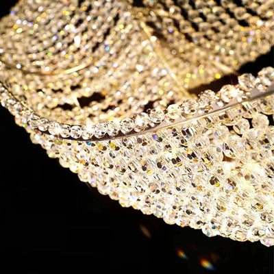 Crescendo Wave Crystal Dining Chandelier