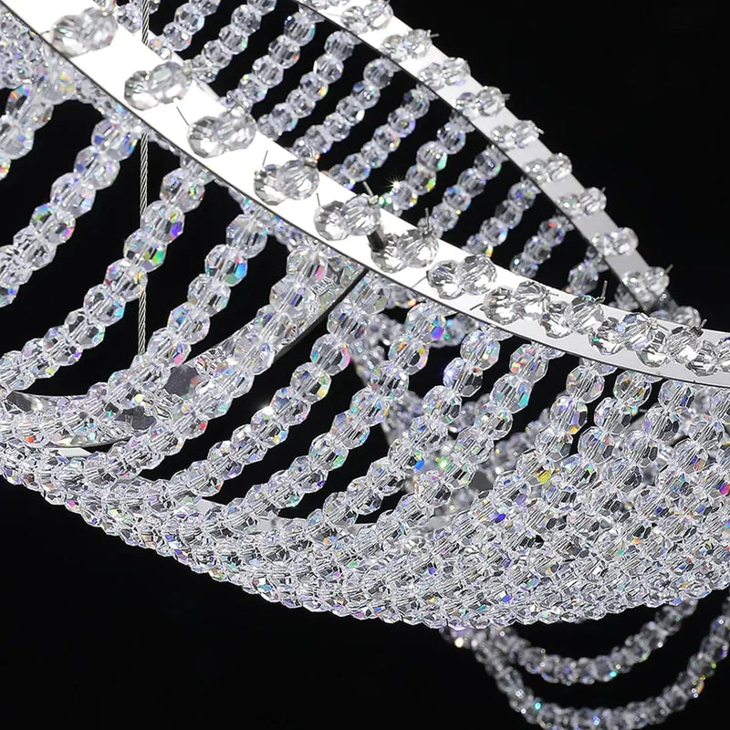 Crescendo Wave Crystal Dining Chandelier