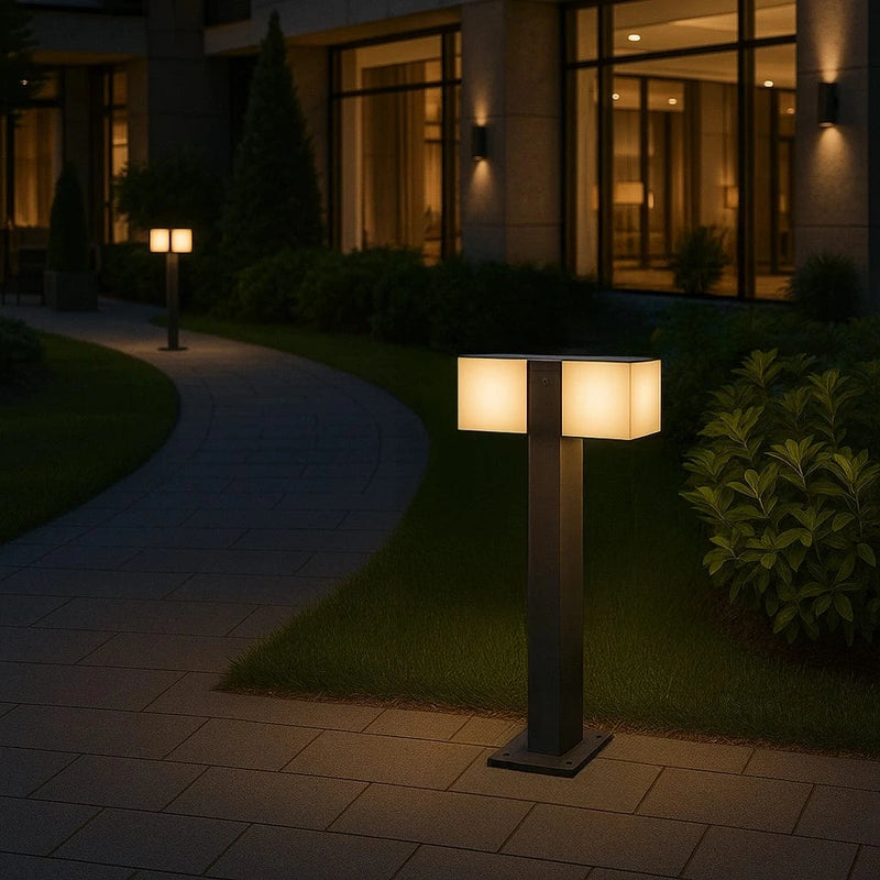 350° Dual Head Bollard Light