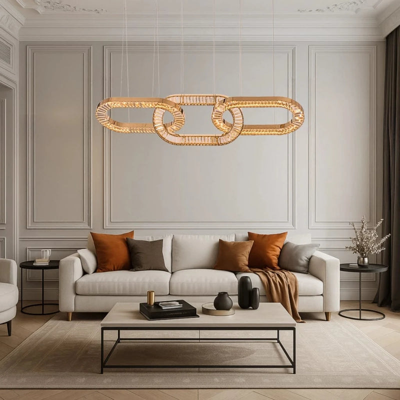Infinity Crystal Loop Chandelier