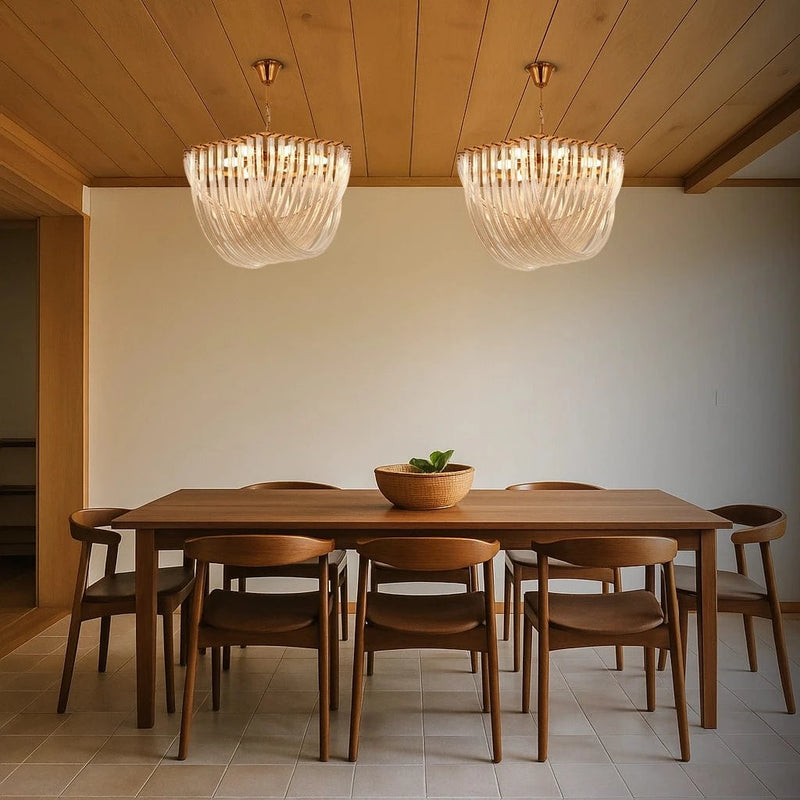 Velora Glass Wave Chandelier