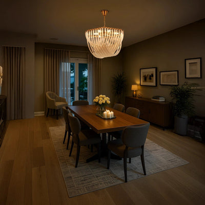 Velora Glass Wave Chandelier