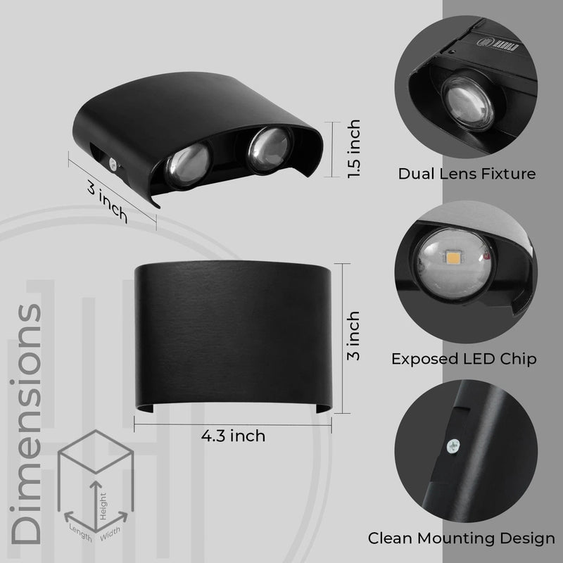 VL-2311/4W Up Down Outdoor Facade Wall Light