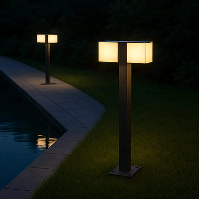 350° Dual Head Bollard Light