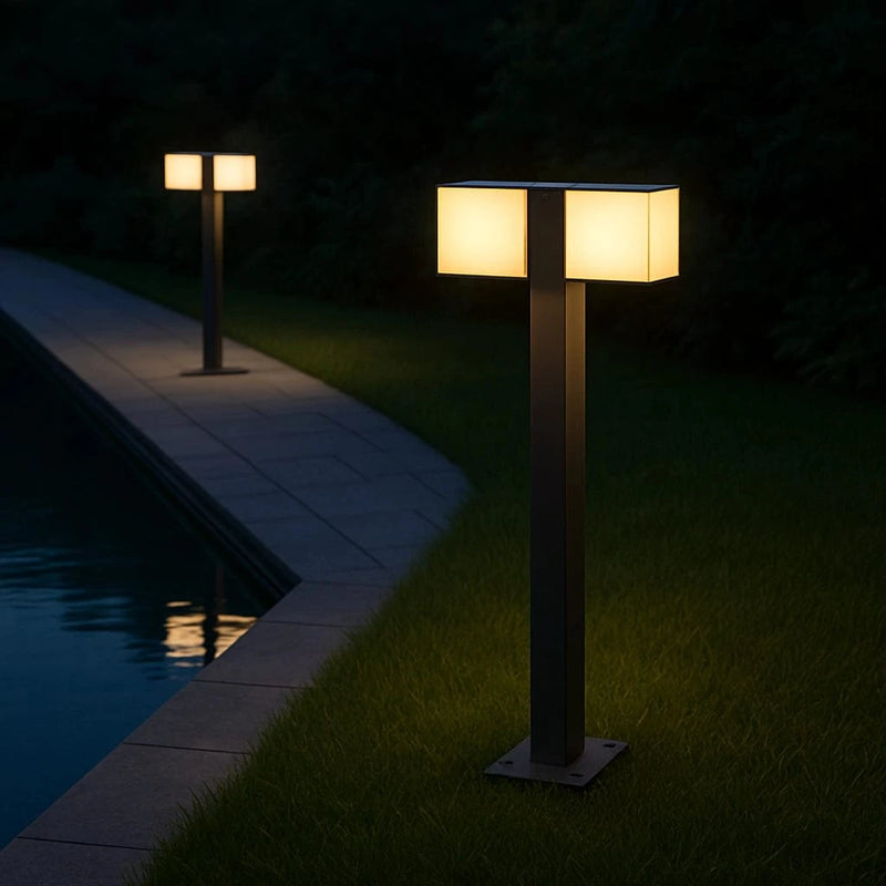 350° Dual Head Bollard Light