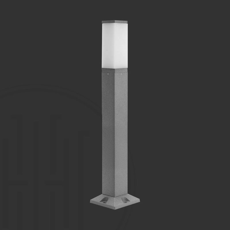 Frosted Cube Outdoor Bollard Light