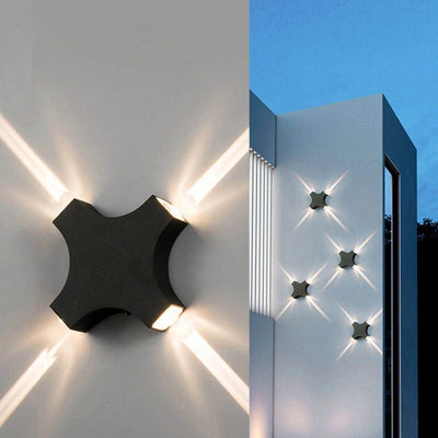 4 Way Outdoor Wall Facade Light