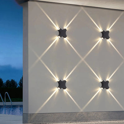 4 Way Outdoor Wall Facade Light