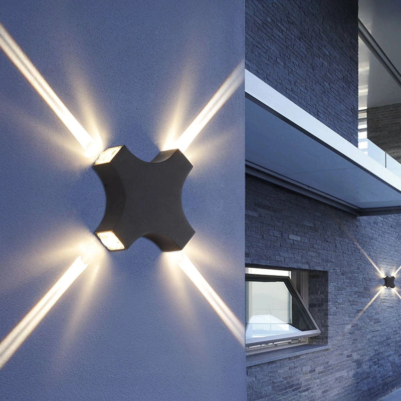 4 Way Outdoor Wall Facade Light
