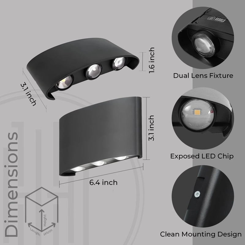 VL-2317/6W Up Down Facade Wall Light