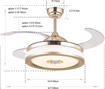 Breeze Lume Ceiling Fan with Remote Control