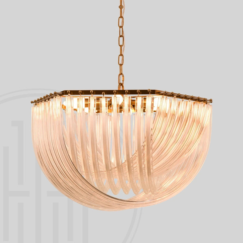 Velora Glass Wave Chandelier