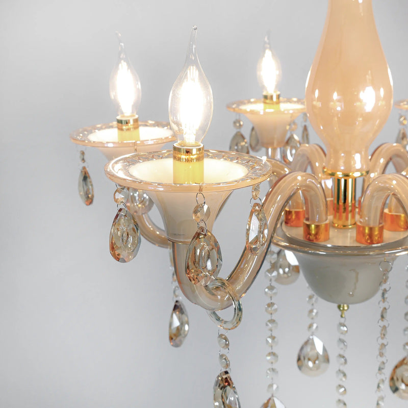 Amber Crystal Chandelier