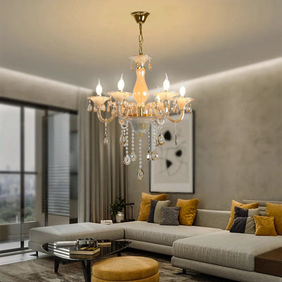 Amber Crystal Chandelier