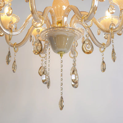 Amber Crystal Chandelier