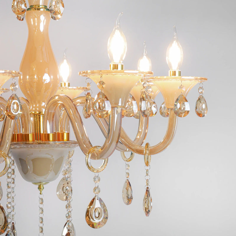 Amber Crystal Chandelier