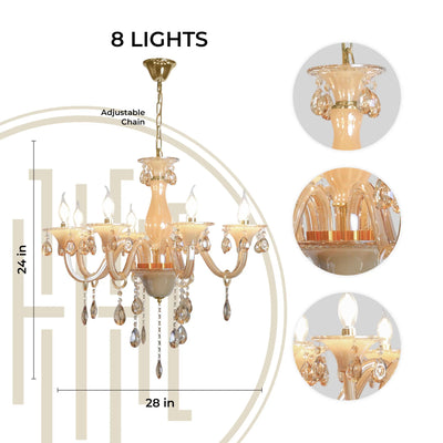 Amber Crystal Chandelier