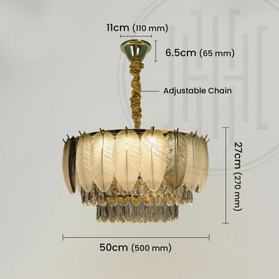 Strelitzia Gold Chandelier