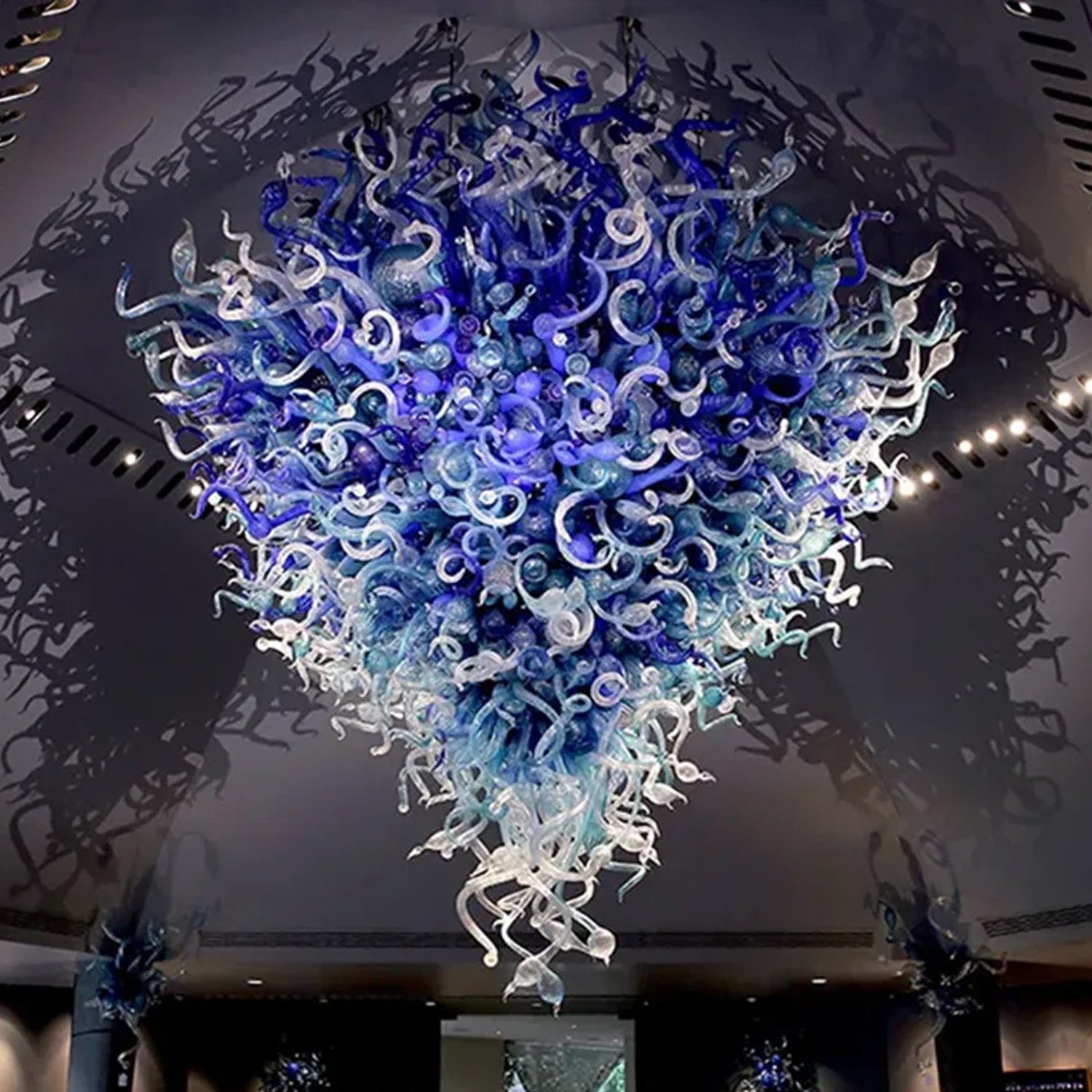 Chihuly Inspired Glass N Chandelier